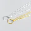 Kedjor S925 Sterling Silver Double Layer Design Circle Clavicle Chain Temperament Kvinnsmycken