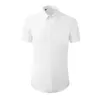 Men's Casual Shirts Minglu Summer Cotton Male Luxury Solid Color Short Sleeve Simple Mens Dress Fashion Slim Fit Party Man 4XL