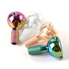 Laser Hand Pipe Mini Round Spoon Pipes Smoking Accessories Pyrex Glass Oil Burner With 14mm Male Joint Bubbler SW135