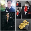 Bow Ties Men's Tie Korean British Business Banquet Suit Shirts Bridegroom Host Collar Flower Jewelry Men Wedding Accessories 3pcs Set