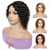 Kus haar romantiek krul ombre kleur blond bordeaux bruine auburn korte bobstijl 3 stcs 155 g Braziliaans Deep Wave Ombre Hair