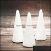 Party Decoration 10Pcs 18.5Cm White Solid Foam Diy Cone Children Handmade Craft Accessories For Home Christmas Drop Delivery 2021 Gar Dhnq5