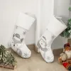 Nouvelle décoration de Noël fournitures de Noël grosses chaussettes arbre de Noël pendentif sac de bonbons cadeau pour enfants scène habiller DH9888