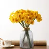 Decorative Flowers Excellent Fake Plant Eye-catching Vibrant Color Artificial Narcissus Flower Bouquet Practical Simulation For Home