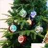 Рождественские украшения рождественская елка огни Санта -украшения подвесной гальванический шарико