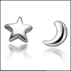 Stud Earrings Beautifly Fashion Accessories 1 Pair 925 Sier Plated Moon Star Stud Drop Delivery 2021 Jewelry Mjfashion Dh1Kx