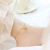 Anklets Steel Ball Vintage Gold Lock For Girls Stainless Foot Chain Bohemian Jewelry 2022 Trend Beach Accessory