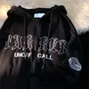 Sweats à capuche pour femmes Sweatshirts Lettre Broderie Femmes Harajuku Manches longues Zip Up Vintage Punk Lâche Vestes à capuche Streetwear Y2K Vêtements 220930