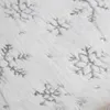 Décorations de Noël 78 cm jupe d'arbre fausse fourrure peluche perle broderie argent flocon de neige tapis de Noël tapis enfants cadeau année décoration