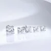 Stud Oorbellen Onelaugh 925 Sterling Zilveren Diamant Voor Vrouwen Totaal 1.0Ct D Kleur GRA Mossanite Gem Bruiloft Sieraden Gift2569