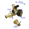 기타 수도꼭지 샤워 ACC BRASS 암컷 3/4 "2 웨이 탭 워터 스플리터 5/8"정원 Y 빠른 커넥터 관개 호스 파이프 어댑터 1PCS 220929