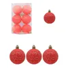 Décoration de fête pendentif arbre de noël 6 pièces/boîte 6cm boule colorée pour la maison cadeaux de noël décor de noël Navidad