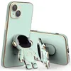 Astronaut telefonfodral 6d pl￤tering dolda stativdesigners f￶r iPhone 14 plus pro max lyxskal iphone14 13 12 mini 11 8 7 xr x xs skyddande vikningsh￥llare omslag