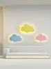 Modern Renkli Bulut Duvar Lambaları Bebek Çocuk Odası Erkek Kız Güzel Karikatür Led Duvar Işık Başucu Kapalı Aydınlatma
