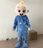 JJ Doll Blue Baby Boy Mascot Cartoon Personagens Fancy Mascot Traje para festas de mascote de Halloween