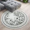 Carpets Nordic Light Luxury Carpet Room Circular Floor Mat Living Rug Circle Round Faux Fur Bed Furniture