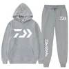 Mens Hoodies Solid Tracksuit Hooded Pullover Sweatpants Sports Suit Casual Jogger Sportwear 2 Piece Man Fleece Streetwear