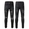 Mens Designer mens Jeans Distressed Ripped Biker Slim Fit Motorcycle Bikers Denim For Men s Fashion Mans Black Pants pour hommes skinny slim