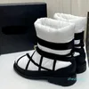 Designer-Skischuh-Schuh-Winter-warme Schneestiefel Luxus-Marken-Damen-Knöchel-Mode-dicke untere Lammfleece-Halbstiefel