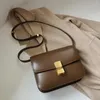 Evening Bags Ins Retro Luxury High Quality Classic Box Bag Shiny Smooth Genuine Leather Shoulder Crossbody Flap Handbag