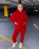 Sonbahar Kış Kadınlar Aktif Set Trailsuits Mektup Baskı Hoodies Sweatshirt ve Pantolon Uygun İki Parça Kıyafetler Jogging Setleri Yüksek Sokak Hip Hop 2pcs Femme Sweatsuit