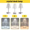 Table Lamps Diamond Lamp USB Rechargeable Acrylic Decoration Desk Bedroom Bedside Bar Crystal Lighting Night Light