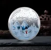 Artigianato Moneta commemorativa natalizia Bomboniere Personalità Cartone animato Babbo Natale Collezione di medaglie Regalo artigianale 40MM SN6806