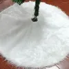 Decorações de Natal 78 cm Saia de árvore de árvore falsa de peles de pele bordado prata floco de neve de natal de tapete de tapete de tapete de presente decoração de ano de presente