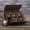 Watch Boxes Classic Travel Storage Leather Bag PU Case Prevents Scratching Oxidation Box 6 Slots Pouch