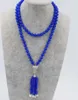 Chaînes Perle Et Bleu Orange Couleur Claire Jade Ronde 8mm Collier 35 pouces En Gros Perles Nature FPPJ Femme 2022