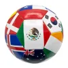 Pallone da calcio Coppa del mondo di calcio 2022 Pallone con bandiera dei paesi Logo personalizzato Quantità in grandi quantità