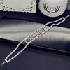 Choker Fashion Luxury Double Row Rhinestone Letter Halsband Krage Smycken Lämplig för flickor Glänsande Crystal Sexig kragebenhal