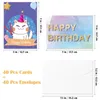 Grußkarten 40 Stück zum Geburtstag mit Umschlägen, kreatives Großbox-Set, Partyzubehör 220930