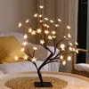 Strings LED Cherry Blossom Tree Branches Light Table Night Lamps 24/36/48leds Flower Lantern For Wedding Festival Party Bedroom Decor