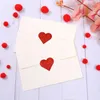 Gift Wrap Red Heart Shape Labels Valentine's Day Paper Packaging Sticker Candy Dragee Bag Box Packing Wedding