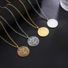 Hangende kettingen Viking bijl Keltische knoop symbool ketting voor mannen Noords kompas Vegvisir amulet roestvrij staal Noorse runen religieus