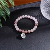 Ожерелья с бисером 8 мм натуральные розолитовые розовые кварцевые колье с бисера