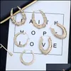 Hoop Huggie 1Pair Europe Punk Big Hoop Earring For Women Men Jewelry Street Hyperbole Statement Bamboo Style ￶rh￤ngen Fas Mjfashion Dhogy