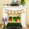 Decorazione per feste 1 set striscione margherita in tela di iuta compleanno a tema primaverile Baby Shower Nursery Kitchen Mantle Fireplace