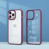 Custodia di shock trasparente di lusso per iPhone 14 13 12 11 Pro Max X Xs Metal Lens Protective Silicone Bumper Clear Cover