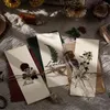 Hediye sargısı 13pcs vintage çiçek dekor çıkartmaları DIY el sanatları dekupaj retro evcil hayvan şeffaf dekoratif planlayıcı günlük dergisi scrapbooking