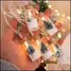 Décoration de fête Guirlande lumineuse de Noël Faible consommation d'énergie Longue durée de service Cadeau Souhaitant Bouteille Arbre de Noël Lampe de fête Drop Deliv Dhgjk