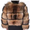 Women's Fur Winter Women Jacket Fake Coat Men Made Raccoon Coats Leather Jackets Product