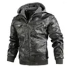 Мужские куртки покрывают PU продукт Mens Biker Camouflage Leather Coats Jacket Куртка холодные мужчины верхняя одежда