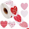 Embrulho de presente 500pcs Dia dos namorados Love Love Heart Etabated Papel