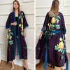 Dames slaapkleding satijn gewaad vrouwen zomer nachthemd lingerie print bloemen nachtdress v-neck kimono badjas jurk nachtkleding loungewear