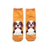 Chaussettes pour hommes automne et hiver femmes dames droites mignon Kawaii dessin animé imprimé coton chaud chaussette pour femmes respirant