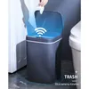 Odpadkowe kosza 16L Smart Trash Can Home Automatyczne indukcyjne pojemniki na kosza kuchenne śmieci cichy USB naładowany 220930