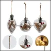 Décoration de fête 3pcs Noël LED Lumière de Noël suspendus Lampes de nuit Creative Decor Drop Livraison 2021 Home Garden Party Party Suppli Dhgoh