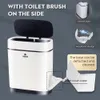 Waste Bins SDARISB 14L Trash Can For Bathroom and Living Room Toliet Brush Bucket Garbage Dustbin Lid Touch Press Open 220930